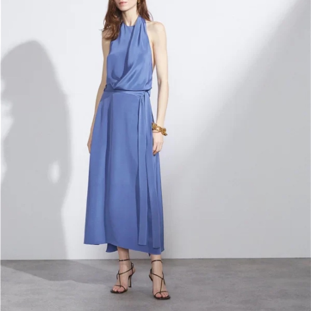 Raey Blue Halter Dress